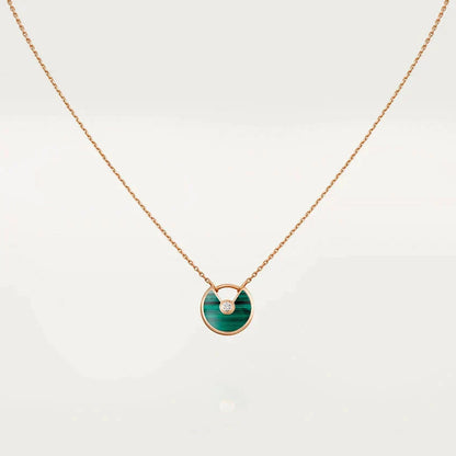 [Royal Top]AMULETTE ROSE GOLD MALACHITE NECKLACE