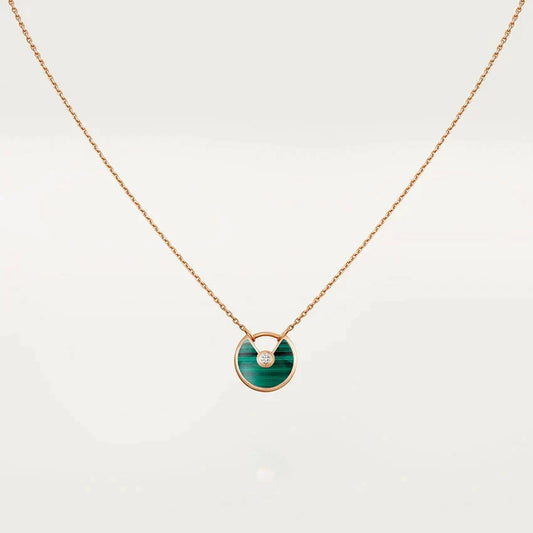 [Royal Top]AMULETTE ROSE GOLD MALACHITE NECKLACE