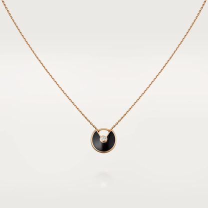 [Royal Top]AMULETTE ROSE GOLD ONYX NECKLACE