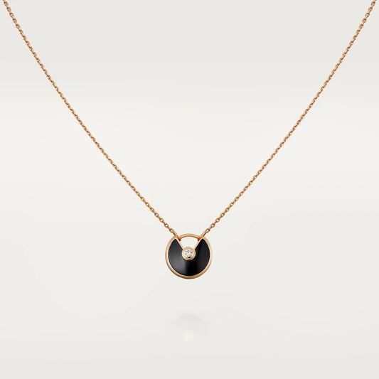 [Royal Top]AMULETTE ROSE GOLD ONYX NECKLACE