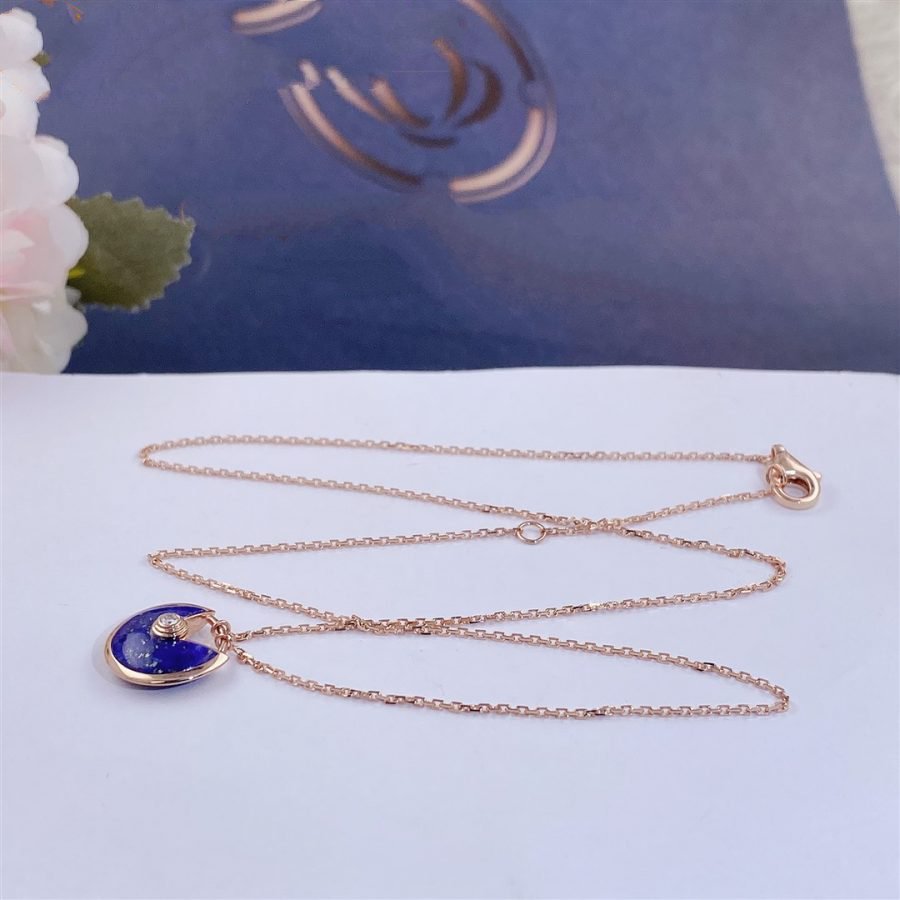 [Royal Top]AMULETTE ROSE GOLD AGATE NECKLACE