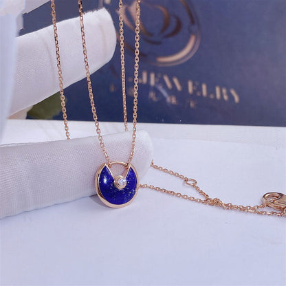[Royal Top]AMULETTE ROSE GOLD AGATE NECKLACE