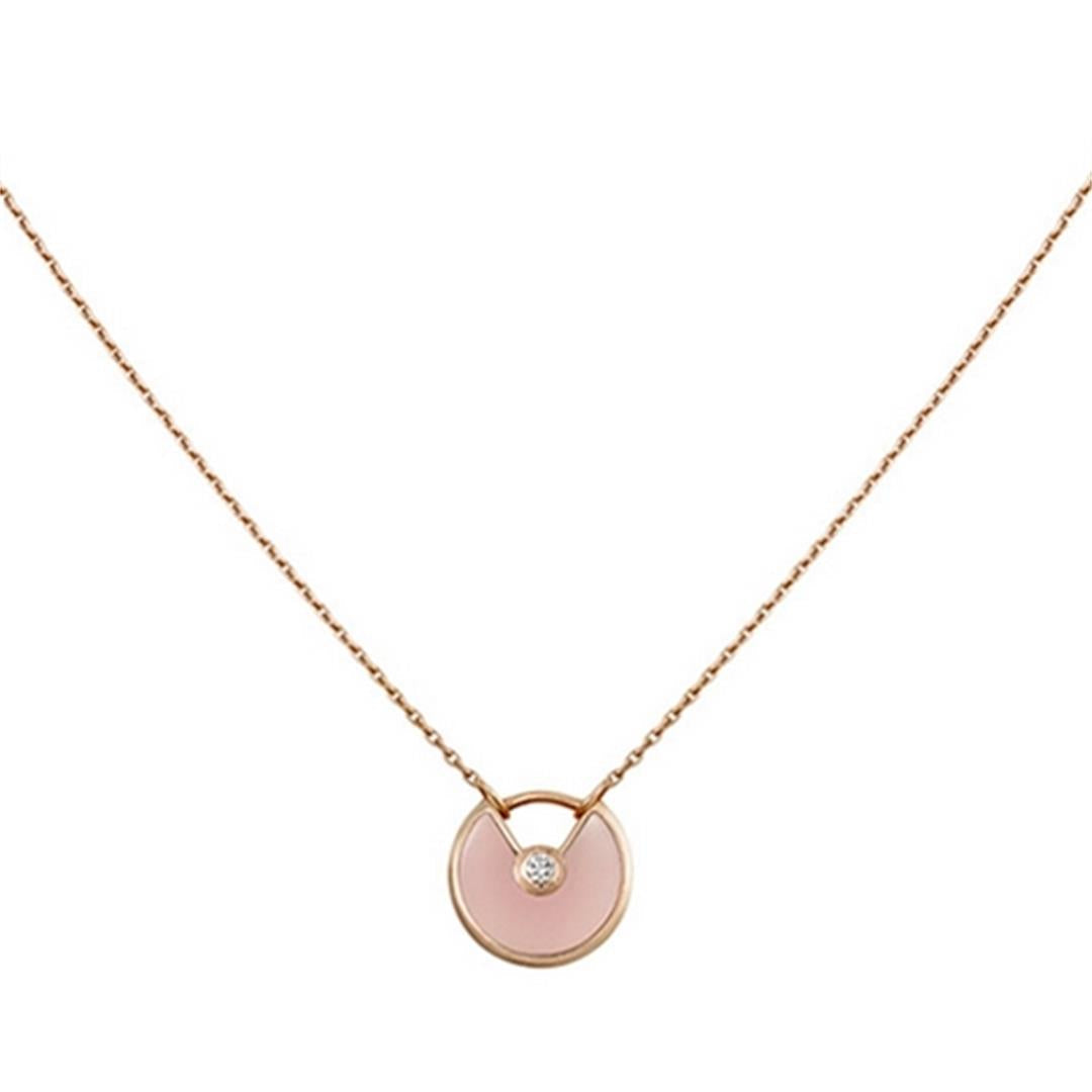 [Royal Top]AMULETTE ROSE GOLD PINK MOP NECKLACE