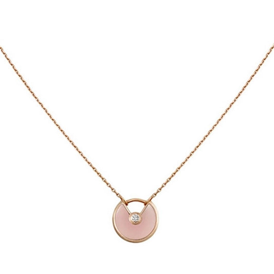 [Royal Top]AMULETTE ROSE GOLD PINK MOP NECKLACE