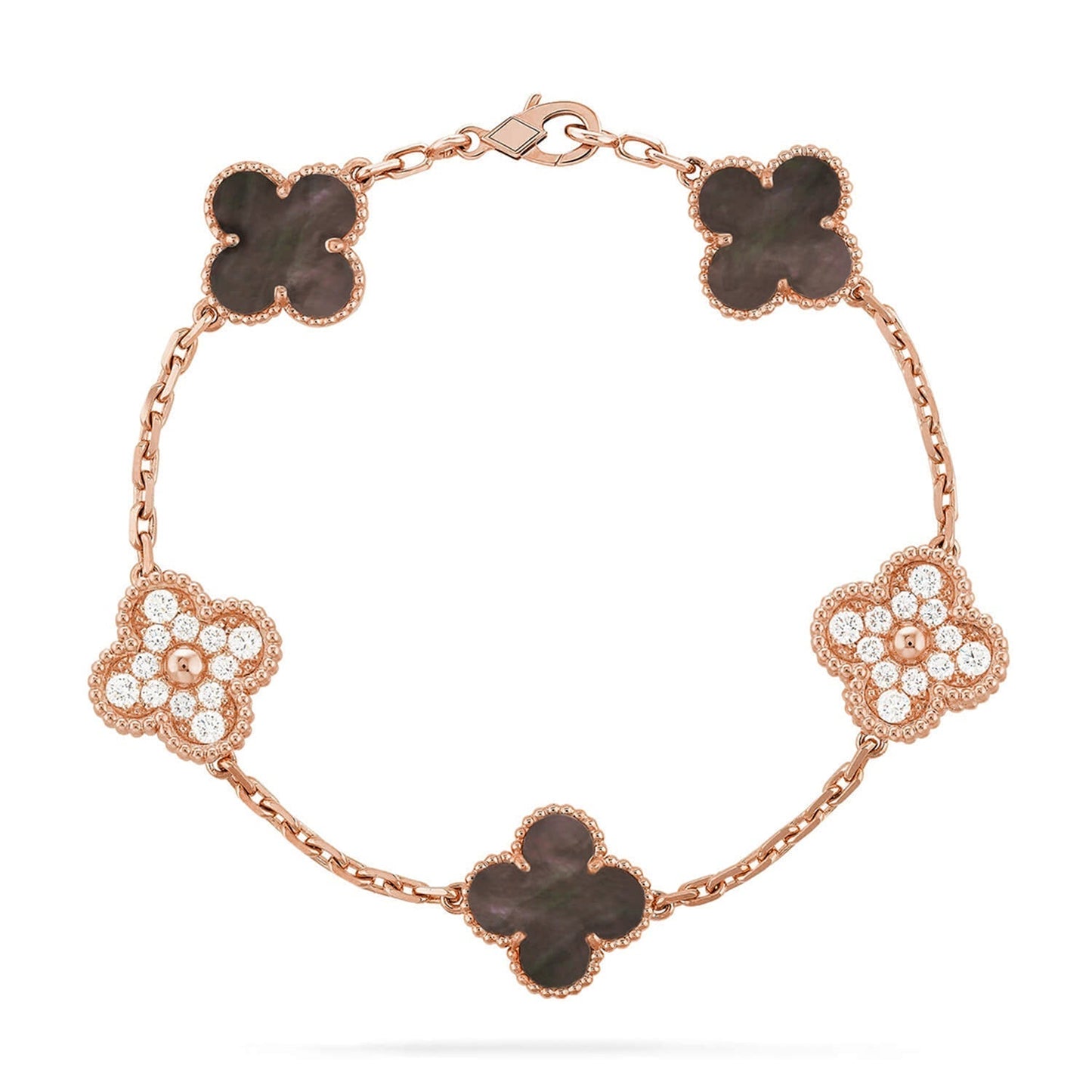 [Royal Top] CLOVER 5 MOTIF GRAY MOP BRACELET COLLECTION