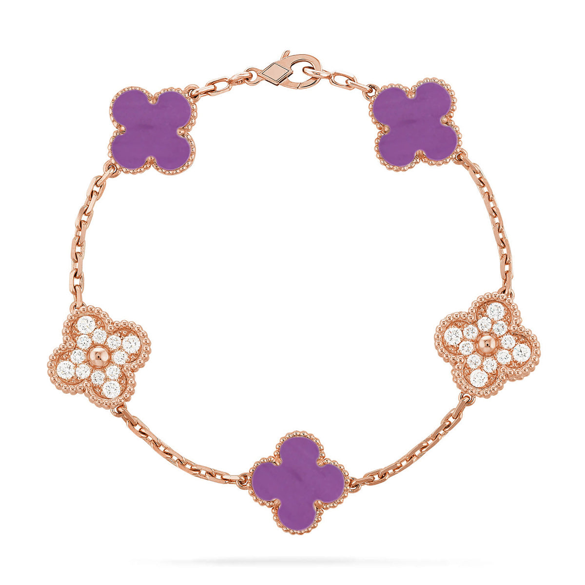 [Royal Top] CLOVER 5 MOTIF VIOLET BRACELET COLLECTION