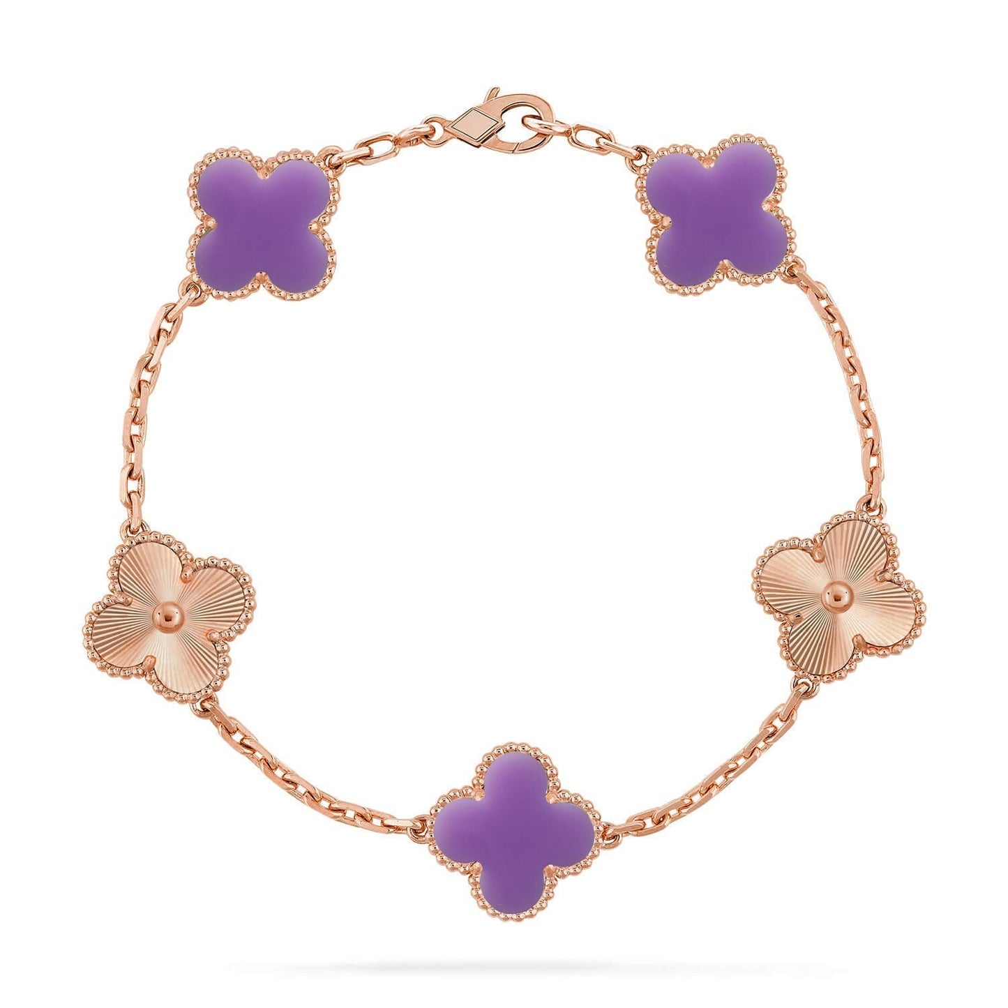 [Royal Top]CLOVER 5 MOTIF LIGHT PURPLE BRACELET COLLECTION