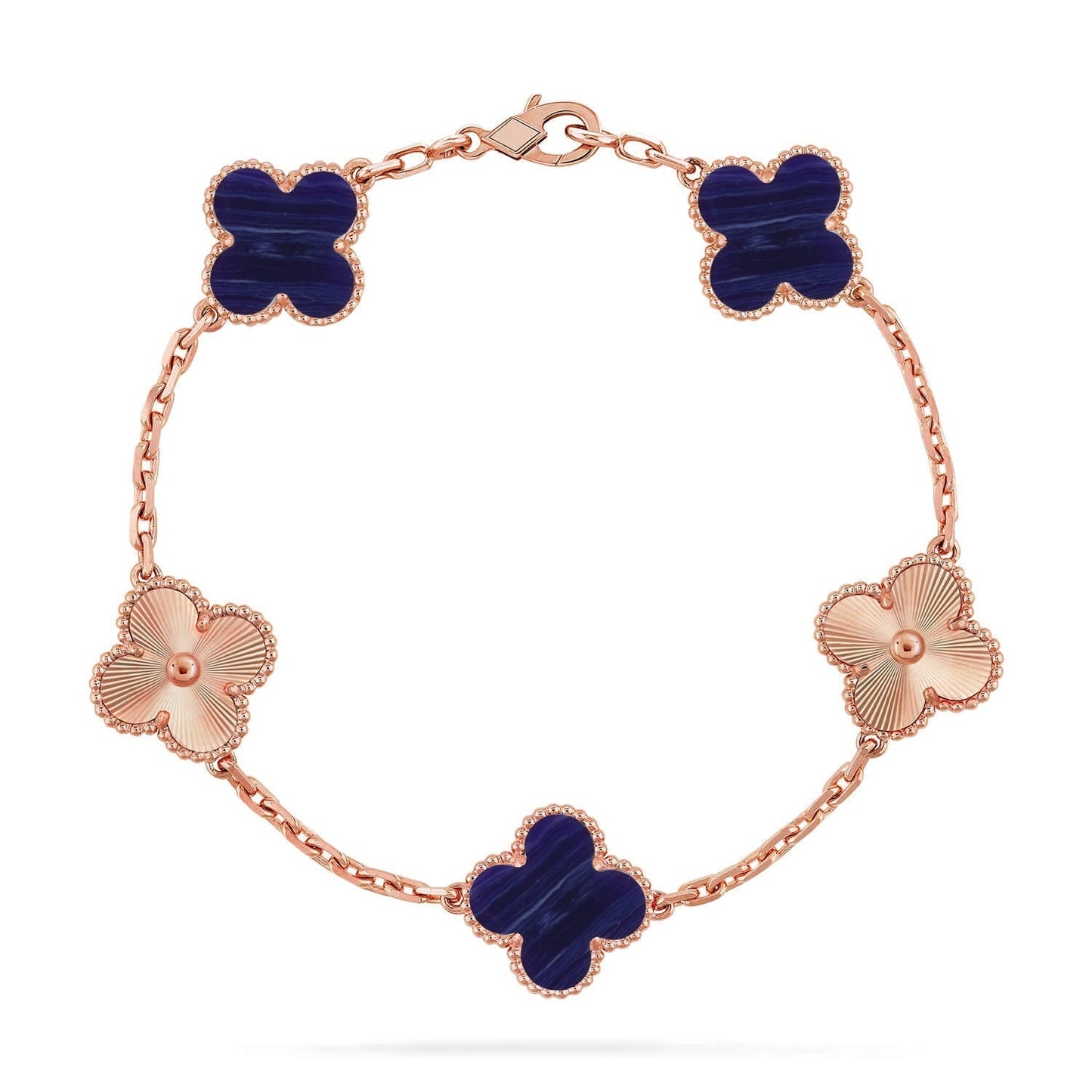 [Royal Top]CLOVER 5 MOTIF PURPLE STRIPES BRACELET COLLECTION