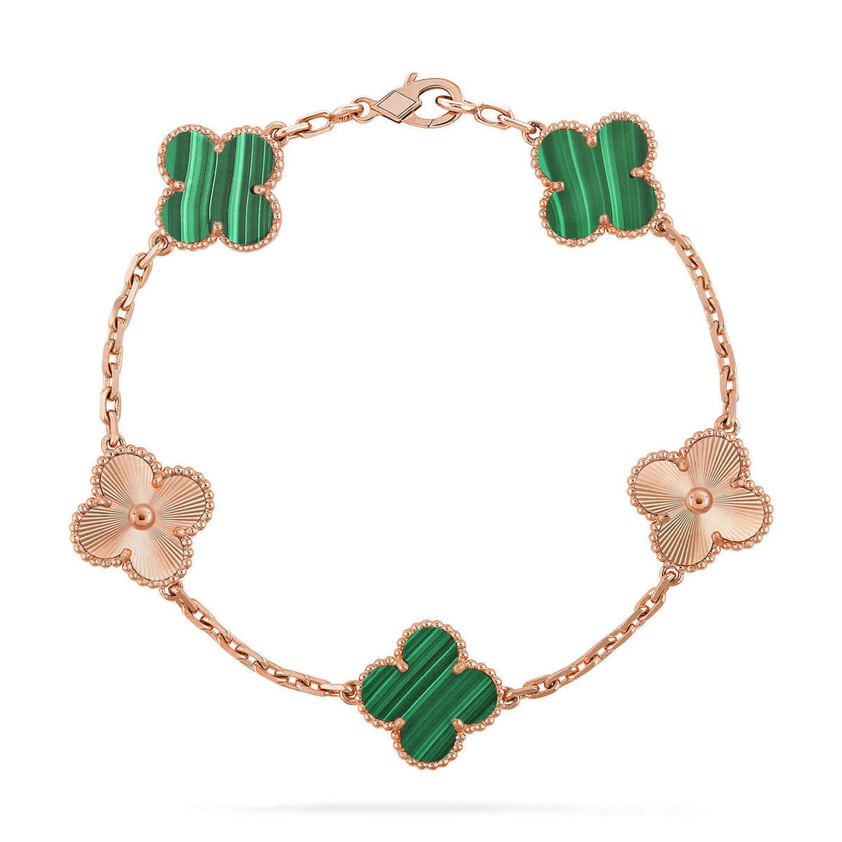 [Royal Top] CLOVER 5 MOTIF MALACHITE BRACELET COLLECTION