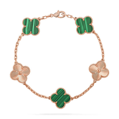 [Royal Top] CLOVER 5 MOTIF MALACHITE BRACELET COLLECTION