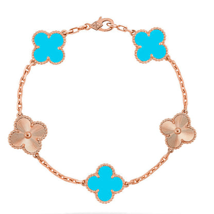 [Royal Top] CLOVER 5 MOTIF TURQUOISE BRACELET COLLECTION