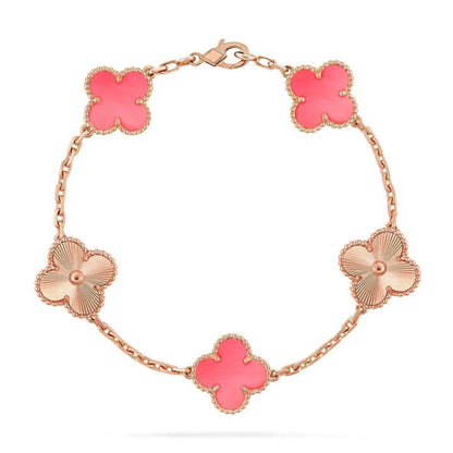[Royal Top] CLOVER 5 MOTIFS  PINK MOP BRACELET COLLECTION