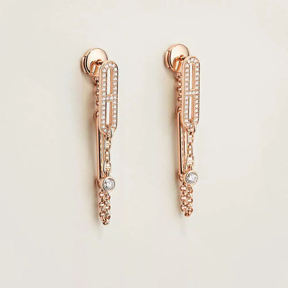 [Royal Top]CHAINE CHAOS DIAMOND DROP EARRINGS