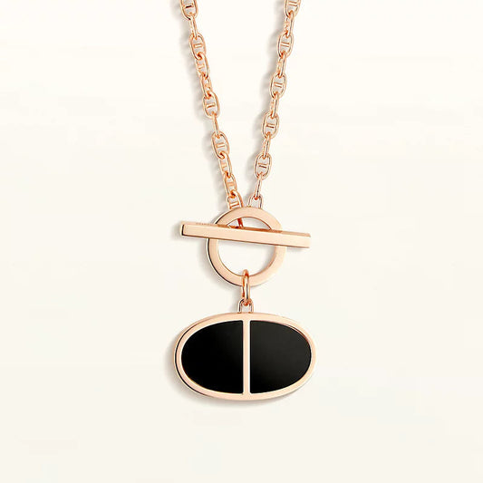 [Royal Top]CHAINE VERSO BLACK CERAMIC NECKLACE