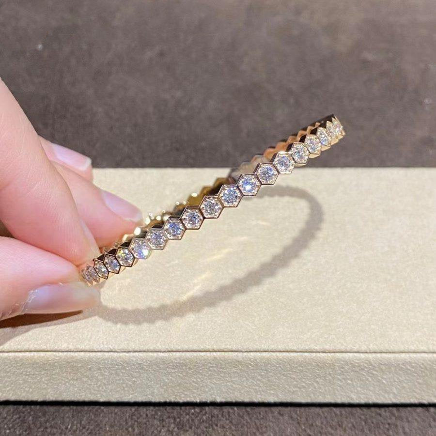 [Royal Top]BEE LOVE GOLD BRACELET FULL DIAMOND