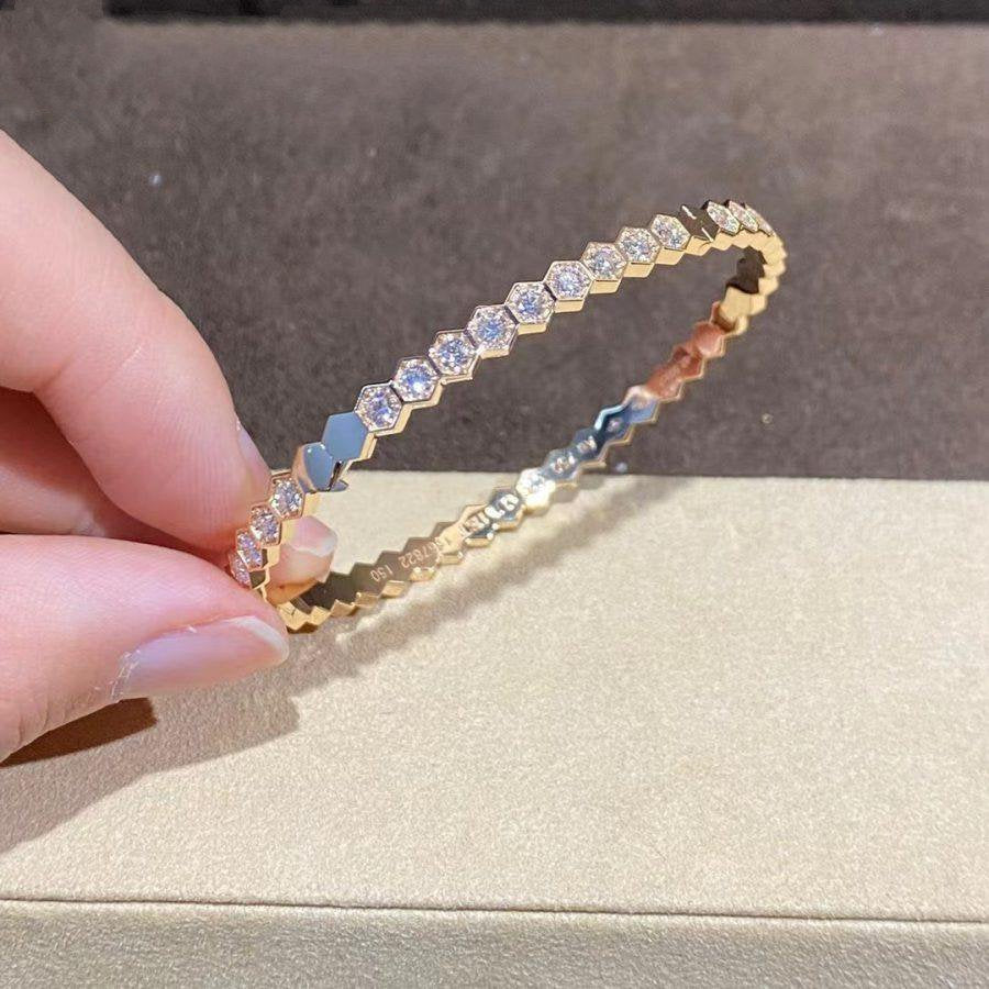 [Royal Top]BEE LOVE GOLD BRACELET FULL DIAMOND