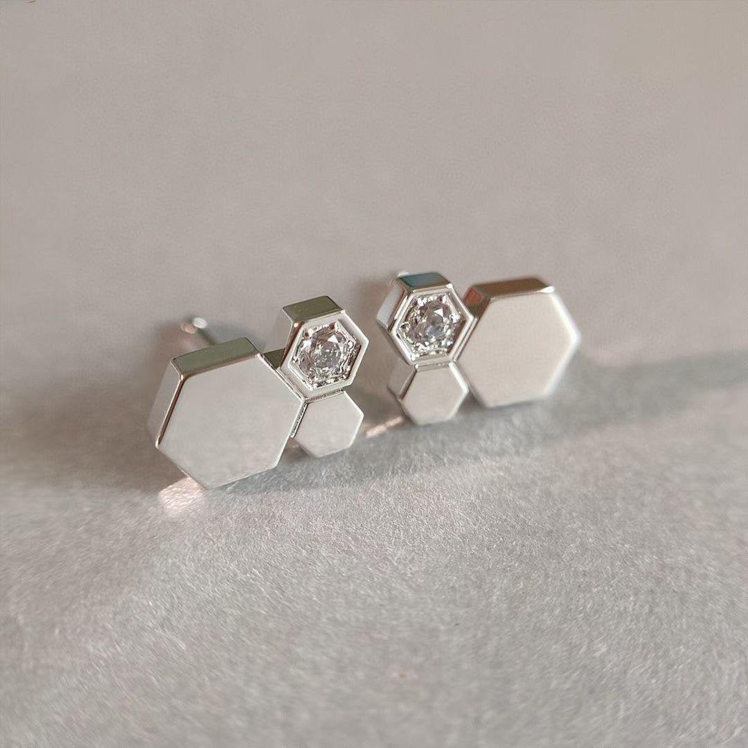 [Royal Top]BEE LOVE SILVER DIAMOND EARRINGS