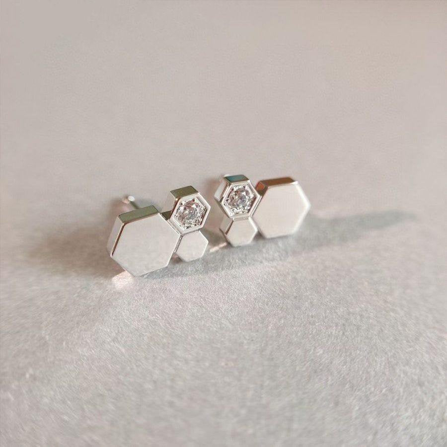 [Royal Top]BEE LOVE SILVER DIAMOND EARRINGS