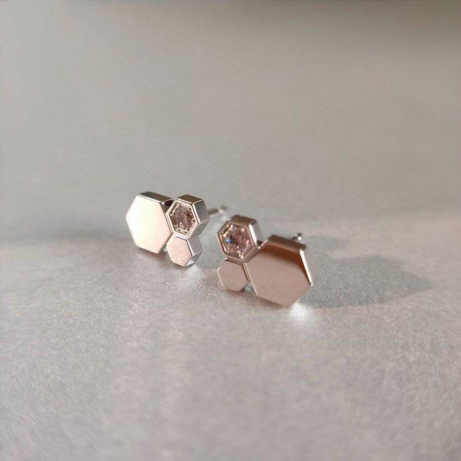 [Royal Top]BEE LOVE SILVER DIAMOND EARRINGS