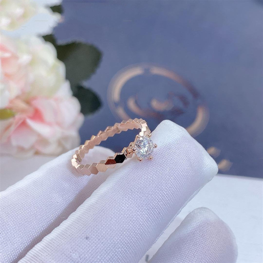 [Royal Top]BEE LOVE RING PINK GOLD 1 DIAMOND