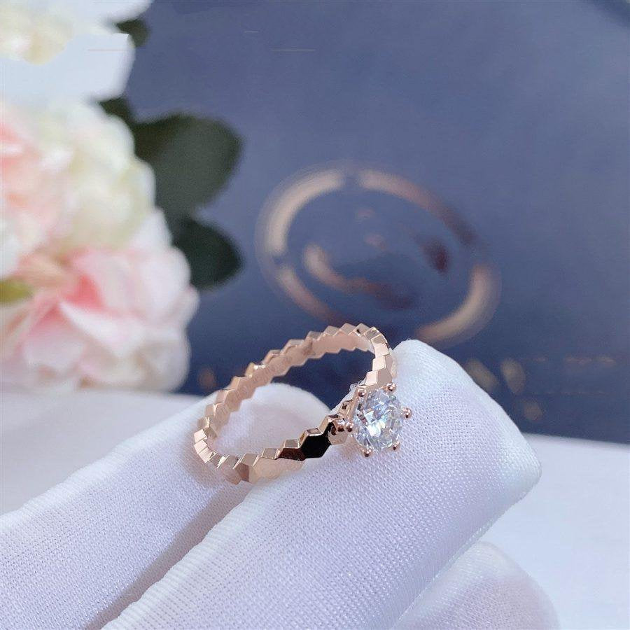 [Royal Top]BEE LOVE RING PINK GOLD 1 DIAMOND