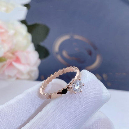 [Royal Top]BEE LOVE RING PINK GOLD 1 DIAMOND