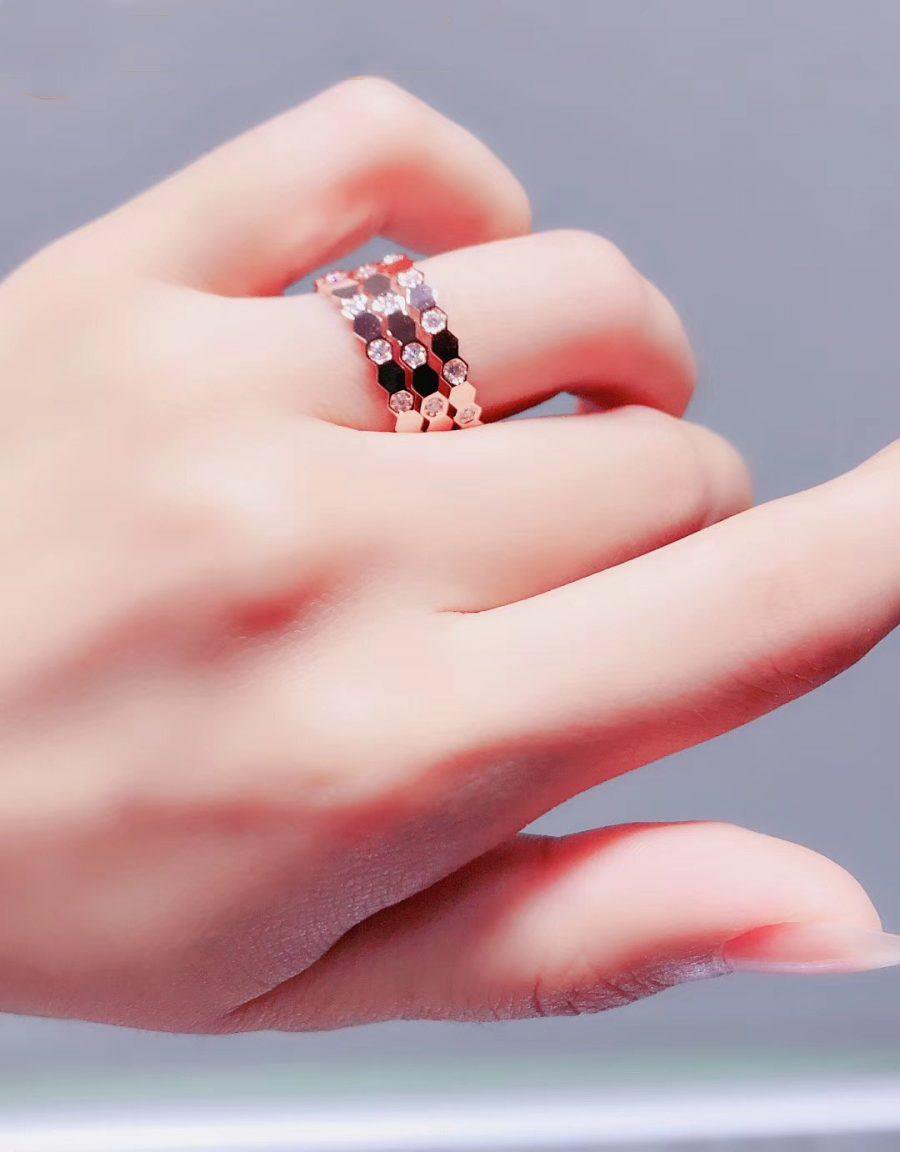 [Royal Top]BEE LOVE RING PINK GOLD DIAMOND