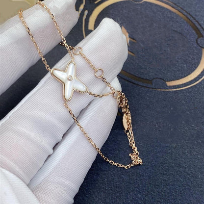 [Royal Top]JEUX BRACELET WHITE MOP PINK GOLD 1 DIAMOND