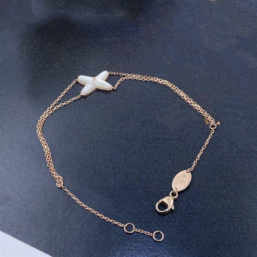 [Royal Top]JEUX BRACELET WHITE MOP PINK GOLD 1 DIAMOND