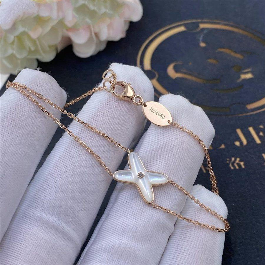 [Royal Top]JEUX BRACELET WHITE MOP PINK GOLD 1 DIAMOND