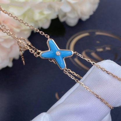 [Royal Top]JEUX BRACELET TURQUOISE PINK GOLD 1 DIAMOND