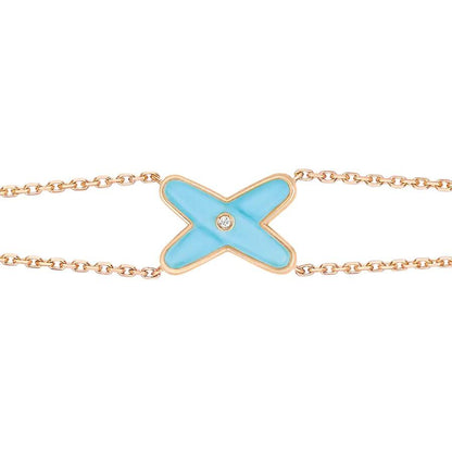 [Royal Top]JEUX BRACELET TURQUOISE PINK GOLD 1 DIAMOND