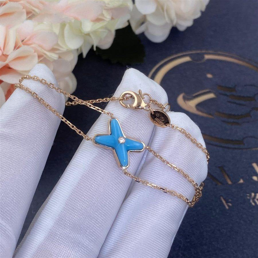 [Royal Top]JEUX BRACELET TURQUOISE PINK GOLD 1 DIAMOND
