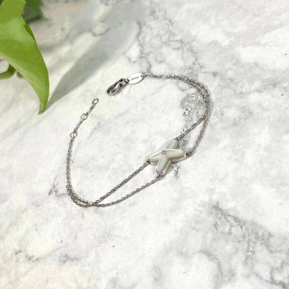 [Royal Top]JEUX BRACELET WHITE MOP SILVER 1 DIAMOND