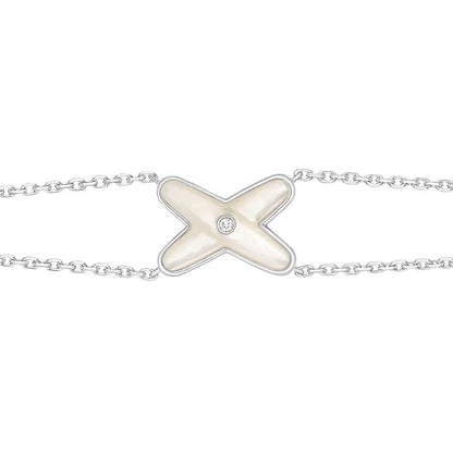 [Royal Top]JEUX BRACELET WHITE MOP SILVER 1 DIAMOND