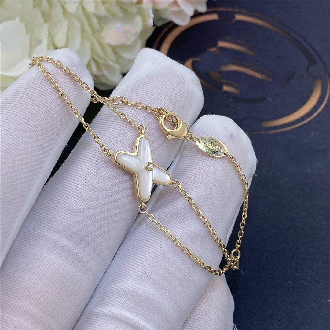 [Royal Top]JEUX BRACELET WHITE MOP GOLD 1 DIAMOND