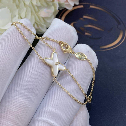 [Royal Top]JEUX BRACELET WHITE MOP GOLD 1 DIAMOND