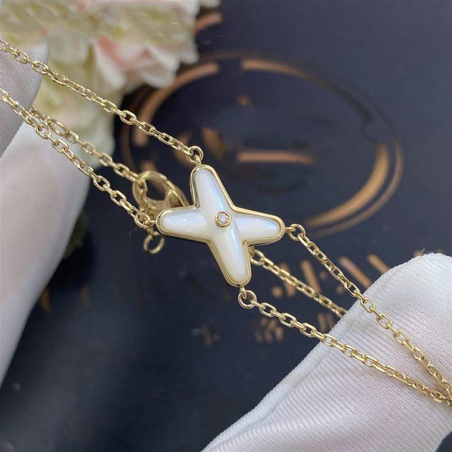 [Royal Top]JEUX BRACELET WHITE MOP GOLD 1 DIAMOND