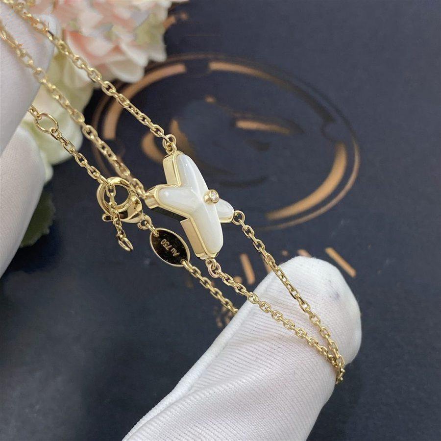 [Royal Top]JEUX BRACELET WHITE MOP GOLD 1 DIAMOND