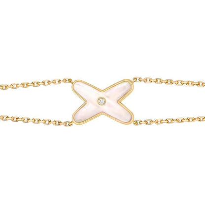 [Royal Top]JEUX BRACELET WHITE MOP GOLD 1 DIAMOND