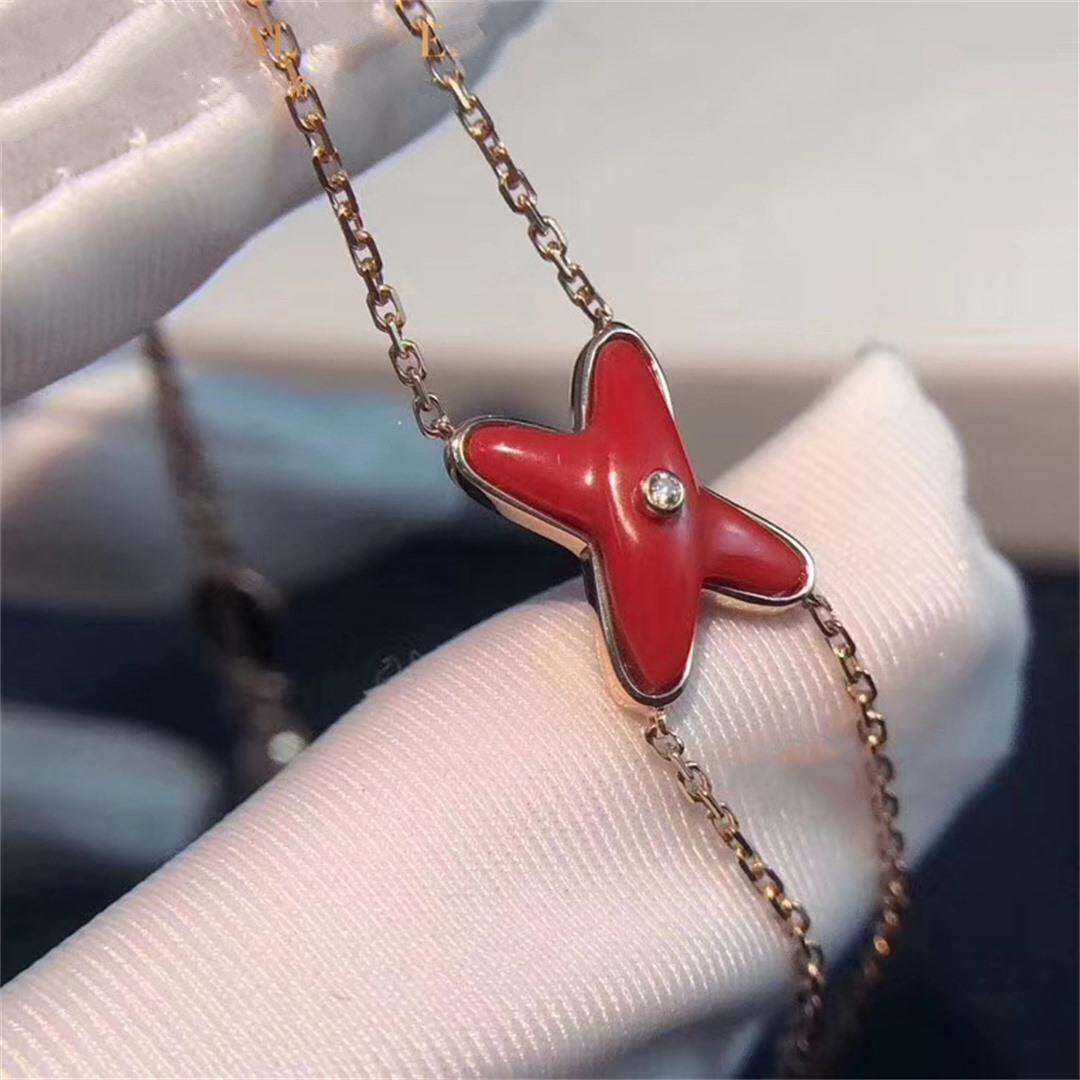 [Royal Top]JEUX BRACELET CARNELIAN PINK GOLD 1 DIAMOND