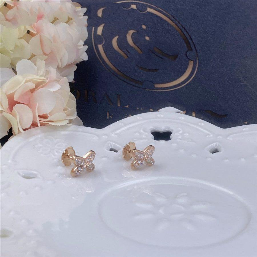 [Royal Top]JEUX DE PINK GOLD DIAMOND EARRINGS