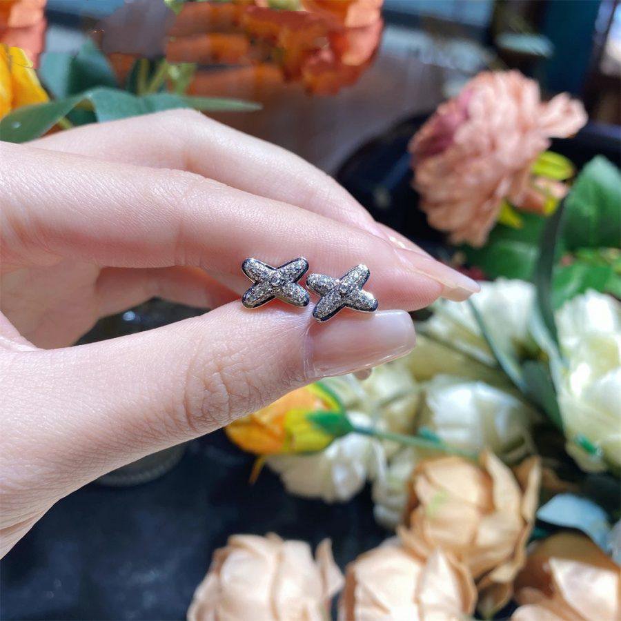 [Royal Top]JEUX DE SILVER DIAMOND EARRINGS