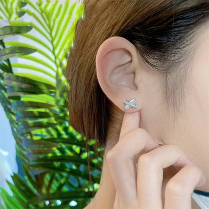 [Royal Top]JEUX DE SILVER DIAMOND EARRINGS
