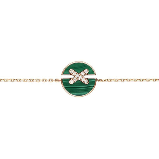 [Royal Top]JEUX DE BRACELET MALACHITE PINK GOLD DIAMONDS