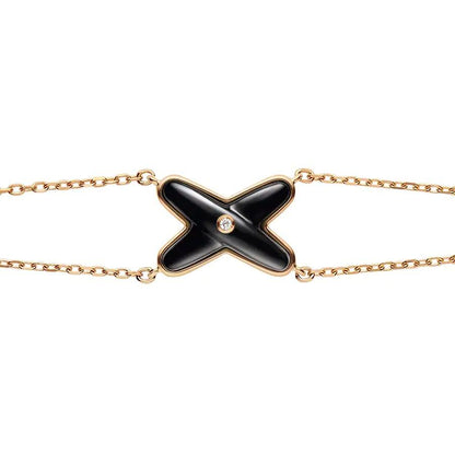 [Royal Top]JEUX BRACELET ONYX PINK GOLD 1 DIAMOND