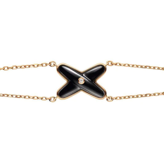 [Royal Top]JEUX BRACELET ONYX PINK GOLD 1 DIAMOND