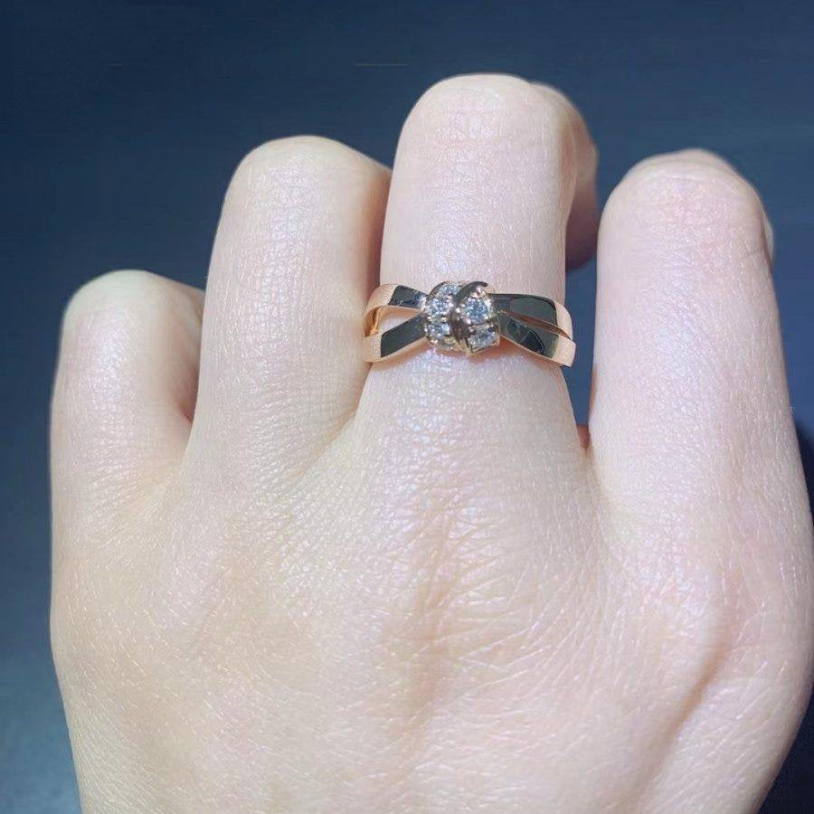 [Royal Top]LIENS RING PINK GOLD DIAMOND