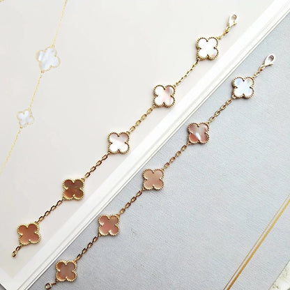 [Royal Top] CLOVER 5 MOTIFS  PINK MOP BRACELET COLLECTION