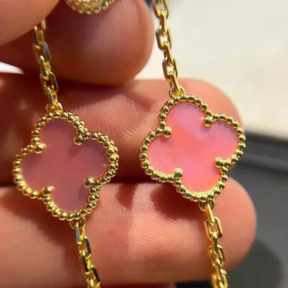 [Royal Top] CLOVER 5 MOTIFS  PINK MOP BRACELET COLLECTION
